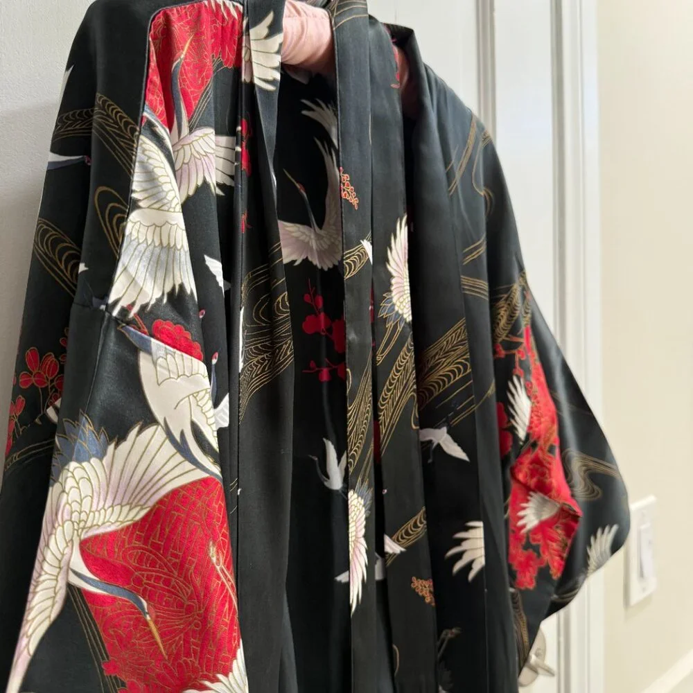 Exclusive Satin Japanese Robe - Picture 4 of 4